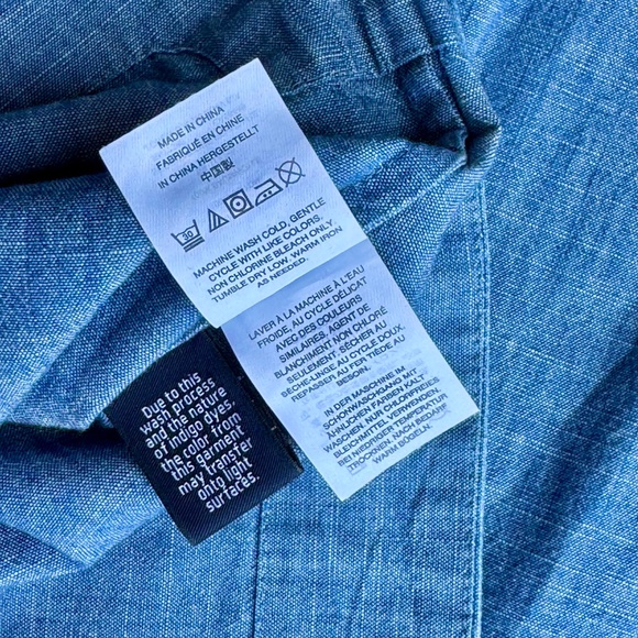 J. Crew Chambray Smocked Off-Shoulder Dress Blue Size 4 - Picture 5 of 13